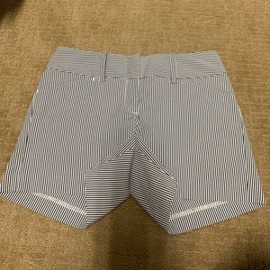 Blue and white striped Ann Taylor shorts